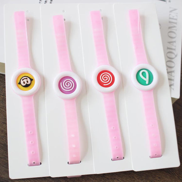 Anti-mosquito Hand Watch Ring Repellent Bracelets Cartoon Wristband Baby Child