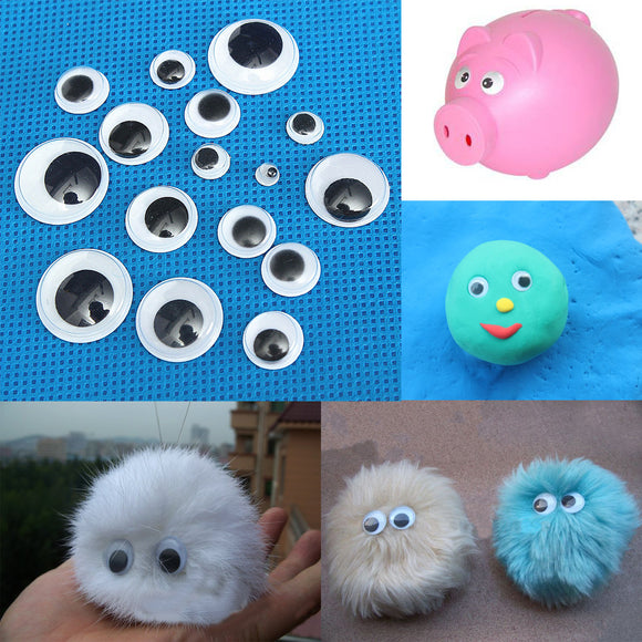 520pcs 5 to20mm 3D Wiggly Eyes Dolls DIY Handicraft Sticky Card Making Wobbly Scrapbooking Adhesive