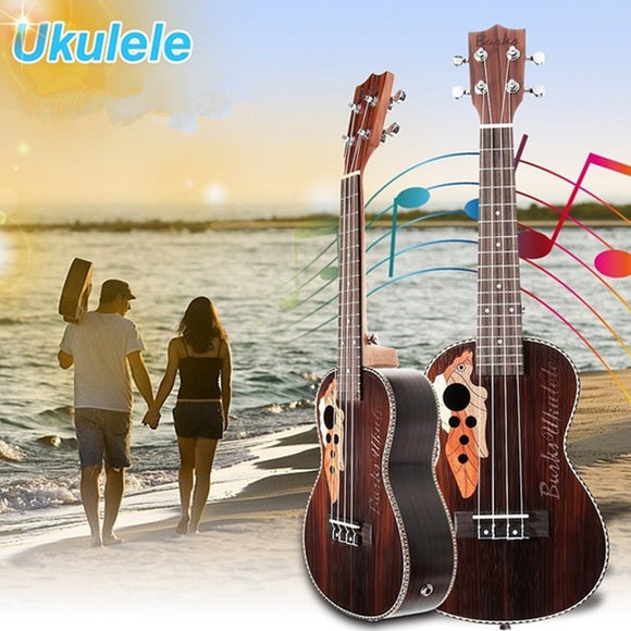 21 Inch Four Strings Rosewood Ukulele Guitar With Grape Shape Holes