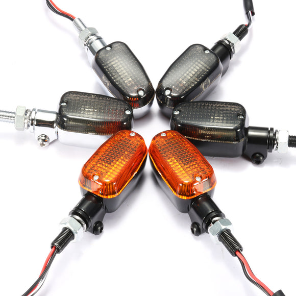 Pair Metal Turn Signal Indicator Running Rear Tail Motorcycle Brake Light Bulbs