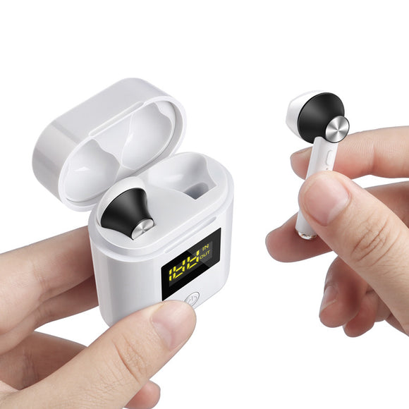 Bakeey D019 Wireless bluetooth 5.0 TWS Earphone Stereo Bass Sports Headset With LED Power Display Charging Case