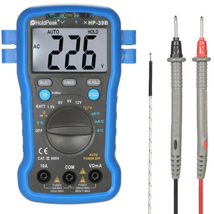 HoldPeak HP-39B Backlight LCD Multi-functional Digital Multimeter DC/AC Voltage Current Meter