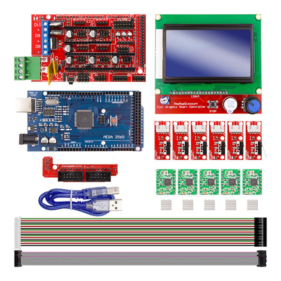 Rampas 1.4 Controller + Mega2560 R3 + 12864 Display DIY Kit for Arduino CNC 3D Printer