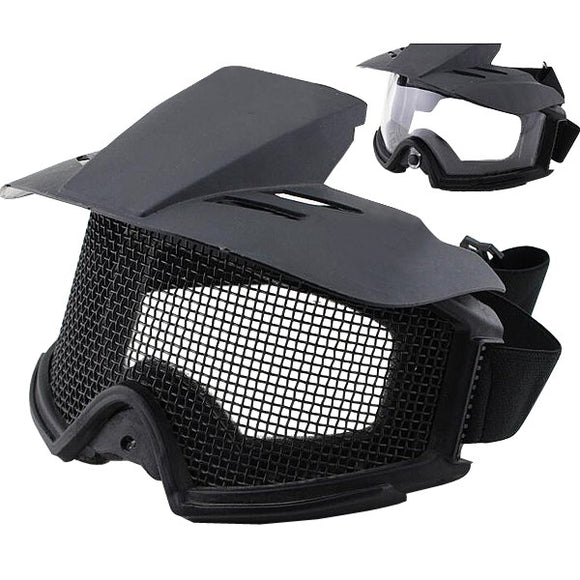 Tactical Motorcycle Goggles CS Mesh PC Lens Bullet-proof Protection Glasses WosporT