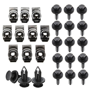 28 Pcs Engine Splash Shield Hardware Kit Fit Nissan 370Z Infiniti G37X Car Clip