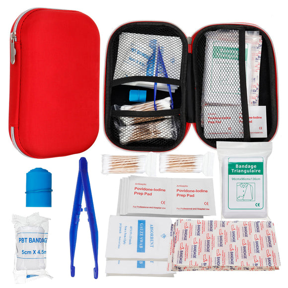 145Pcs Upgraded Outdoor / Indoor Emergency Survival First Aid Kit Survival Gear for Home Office Car Boat Camping Hiking Travel