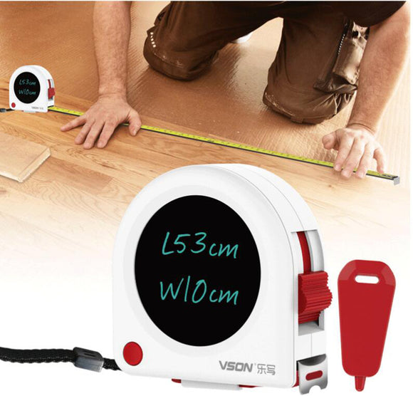 Telescopic 5 Meter Tape Handwriting Screen LCD Display Precision Tape Measuring Tool Creative Gift R