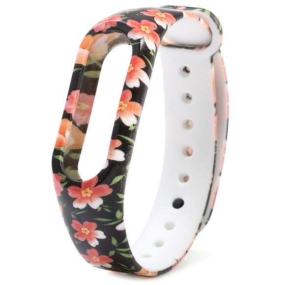 TPU Replacement Silicone Wrist Strap WristBand Bracelet Watch Strap for Xiaomi Miband 2