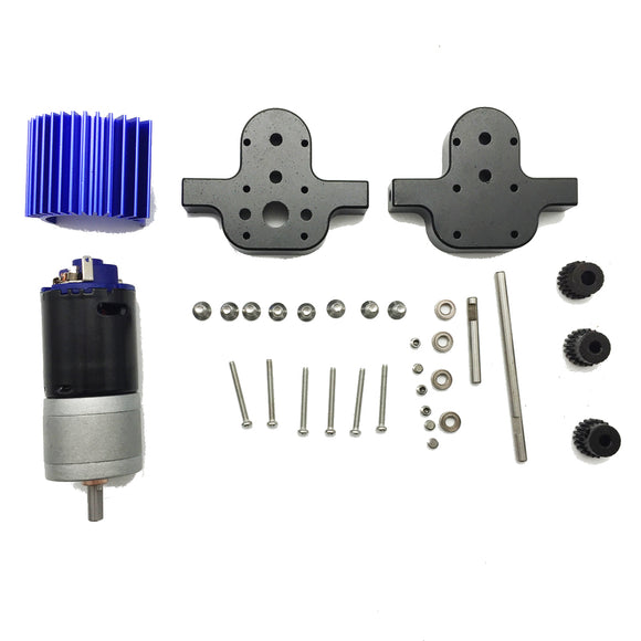 URUAV Metal Transfer Gear Box + 370 Motor Set for WPL B16 B24 B36 C24 JJRC Q65 1/16 Rc Car