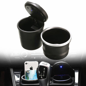 PBT Portable Detachable Car Ashtray Cigarette Smoke Cup Storage Holder with Blue LED Light for BMW