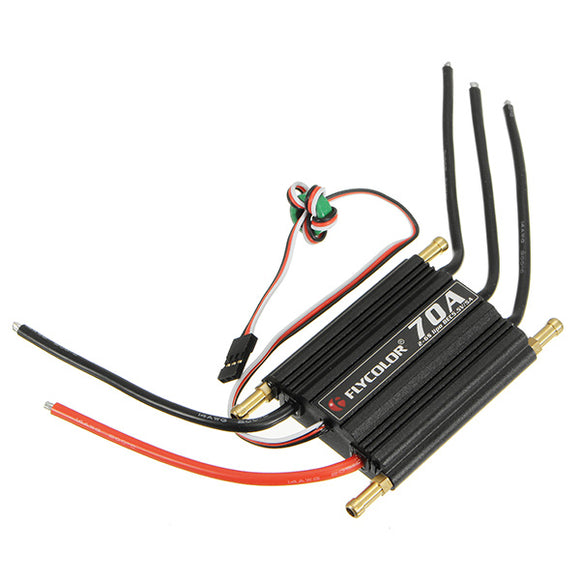 FlyColor Waterproof Brushless 70A ESC With 5.5V / 5A  2-6s BEC For RC Boat