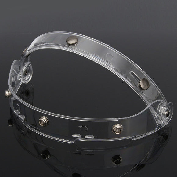 1PC 23X4.5CM Flip up Clear Lens Shield Visor For Motorcycle Open Face Helmet 3 Buckles