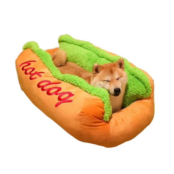 Hot Dog Shape Pet Mattress Puppy Cat Soft And Dirty Pet Bed S L Size