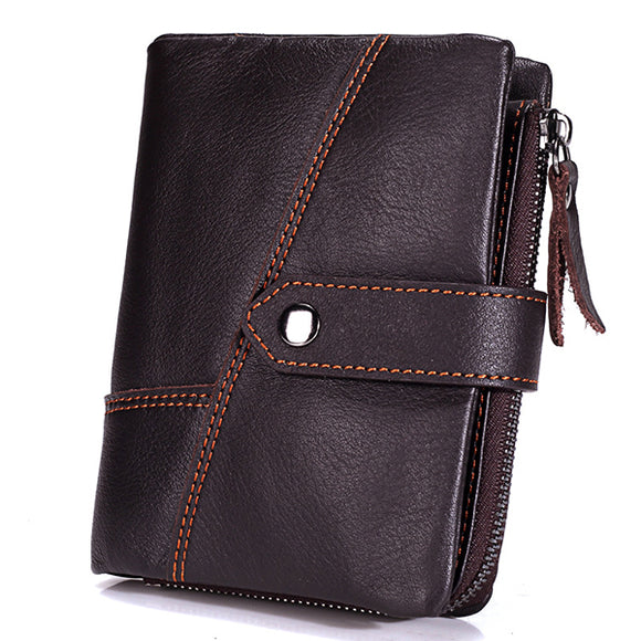 13 Card Holders Genuine Leather Casual Hasp Coin Bag Wallet For Men