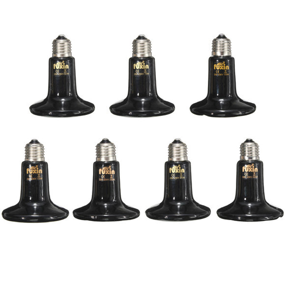 Diameter 90mm Ceramic Emitter Heated Pet Appliances Reptile Heat Lamp Black 25W/50W/75W/100W