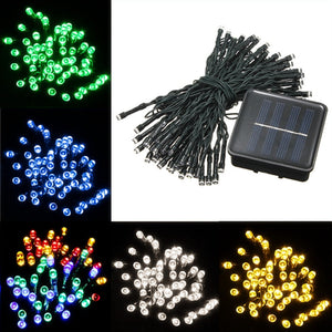 100 LED Solar Power String Fairy Light Outdoor Party Wedding Christmas Garden Decor ( Warm White )