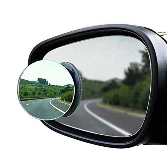 HD Borderless Adjustable 360 Degree Small Round Car Blind Spot Mirror Reversing Wide Angle Lens Auxiliary