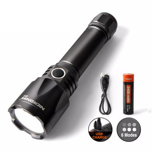 Nicron B60 XP-L HD V5 1000Lumens 6Modes Dimming Micro-USB Rechargeable LED Flashlight