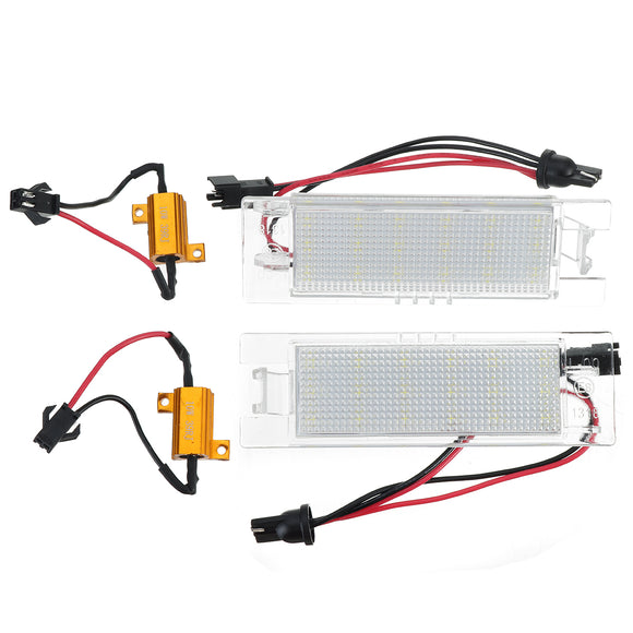 12V 4W 18LED Canbus License Number Plate Light 6500K White For Alfa Romeo 147 156 159 166 Brera MiTo Giulietta