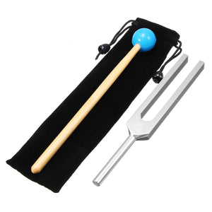528HZ Aluminum Medical Tuning Fork Chakra Hammer Ball Diagnostic Mallet Set