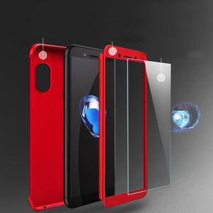 Bakeey 2 in 1 Double Dip 360 Full Protection PC With Screen Protector for Xiaomi Redmi Note 5