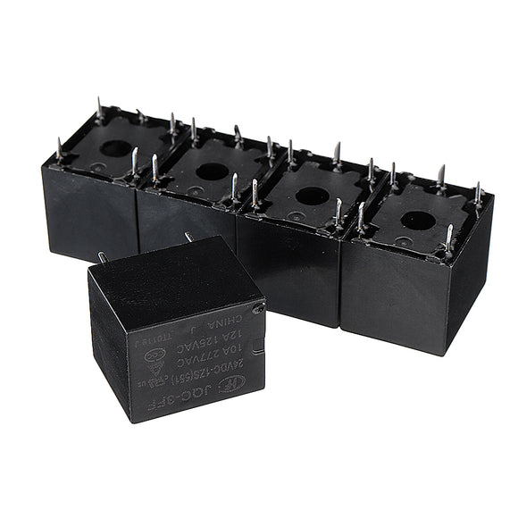 5Pcs HF3FF-JQC-3FF- 5VDC-1ZS 12VDC-1ZS 24VDC-1ZS DIP4 5V 12V 24V DC 10A Relay Module