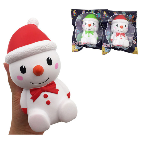 Taburasaa Christmas Snowman Squishy 15*7.5*7.5CM Licensed Slow Rising With Packaging
