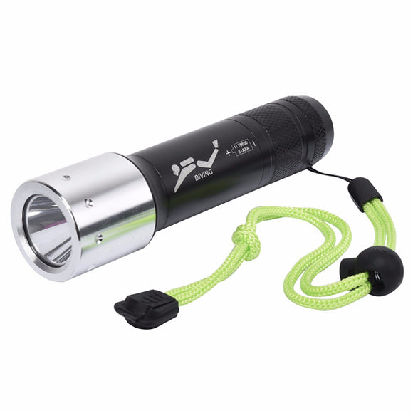 Elfeland XM-L T6 2800LM 3modes Waterproof Diving LED Flashlight 18650/AAA