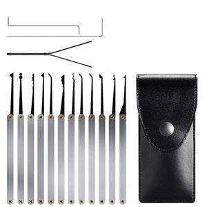 17Pcs Unlocking Lock Picks Tools Set Key Extractor Transparent Practice Padlocks