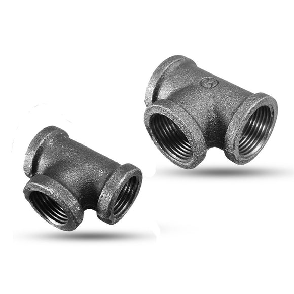 DN15 DN20 Malleable Iron Threaded Pipes Fittings For DIY Flange Fittings Bracket