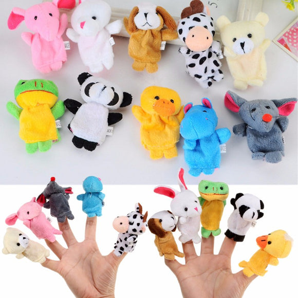 10X Farm Zoo Animal Finger Puppets Toys Boys Girls Party Toys