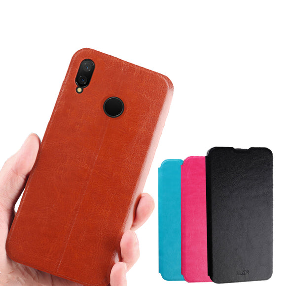 Mofi Shockproof Phone Holder Flip PU Leather Full Cover Protective Case for Xiaomi Redmi 7