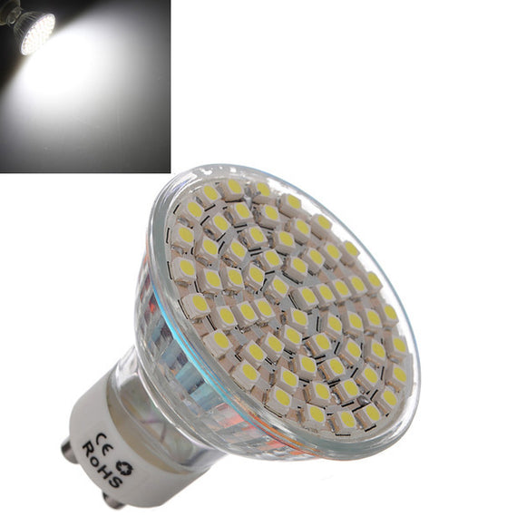 8X GU10 4.5W White 60 SMD 3528 LED Spotlightt Lamp Bulb AC 220V