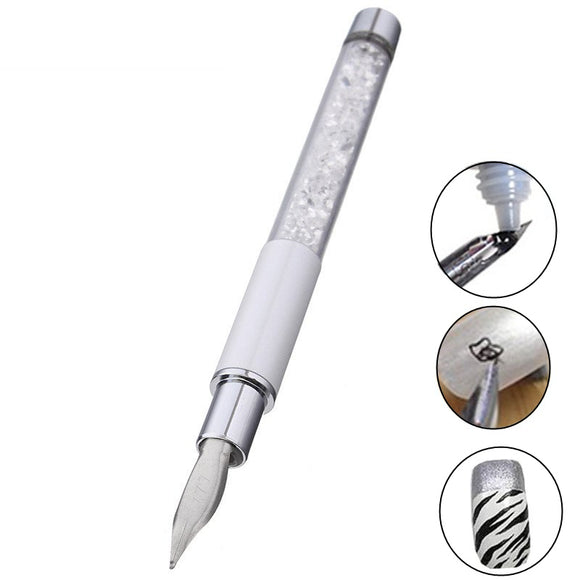 White Nail Art Pen Painting Drawing Line Smooth Manicure DIY Design Liner