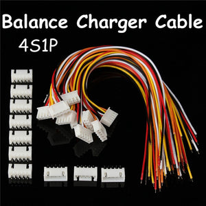 Excellway 4S1P 10pcs Balance Charger PVC Cable Wire Connector Male/Female Plug