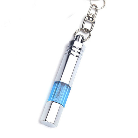 Car Static Eliminator Anti Static Keychain Copper Plating Bright Chrome with Neon Tube LED