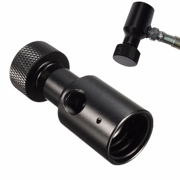Black Metal Aquarium Plant Soda Stream Tank Thread CO2 On/Off Adapter