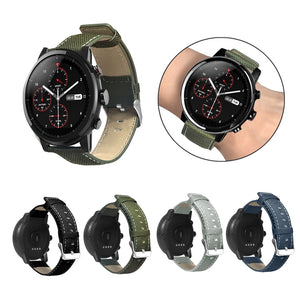 Bakeey Canvas Leather Watch Band for Amazfit Stratos 2/2S Smart Watch