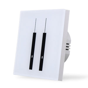 EU Standard Fireproof Smart Touch Switch 2 Gang Wall Light RH Remote Control