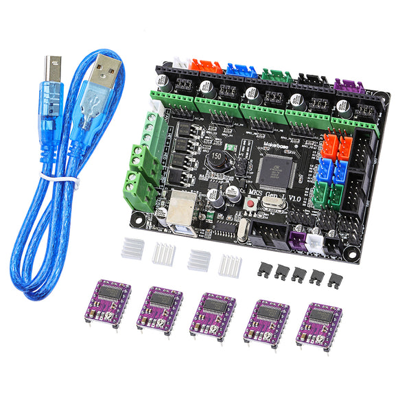 MKS GEN-L V1.0 Integrated Controller Mainboard + 5pcs DRV8825 Stepper Motor Driver Kit Compatible Ramps1.4 1.6/Mega2560 R3 For 3D Printer