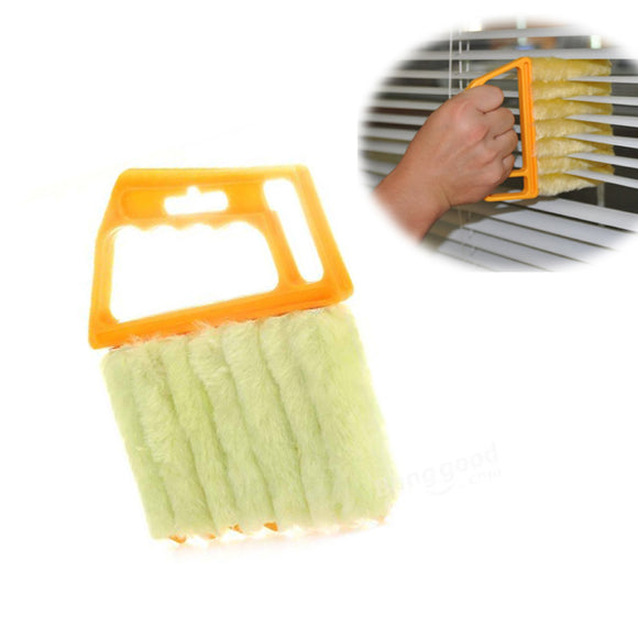 Mini 7 Hand Held Microfiber Venetian Blind Brush Window Air Conditioner Duster Dirt Clean Cleaner