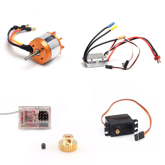 5PCS Feiyue Upgraded Brushless Kit Motor ESC Servo Receiver Gear for FY03 FY03H FY05 Vehicles
