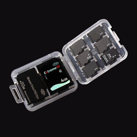 100pcs Memory Card Storage Box Case Organizer for SD Card TF Card Memory Stick