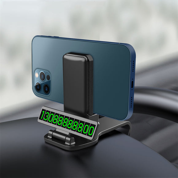 Car Mobile Phone Holder Cell Phone Navigation Magnetic Bracket Moving License Plate for Dashboard Rearview Mirror