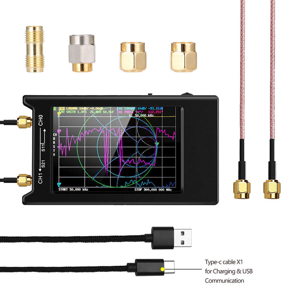 NanoVNA-H4 4 LCD 50KHz~1.5GHz VNA HF VHF UHF UV Vector Network Analyzer