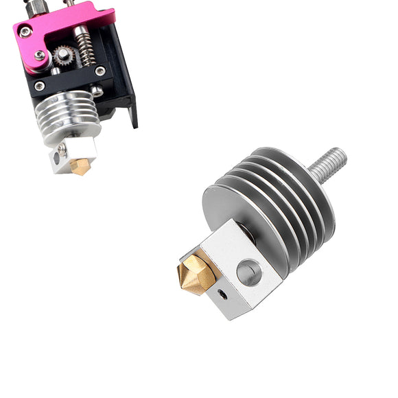 Short-Range/Remote Extrusion Head Kit with 0.4mm Nozzle/Heating Block for Various Types of Extruder