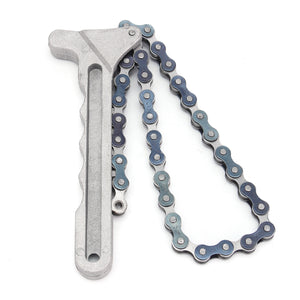 Adjustable Engine Oil Filter Chain Grip Wrench Spanner Remover Plier Tool