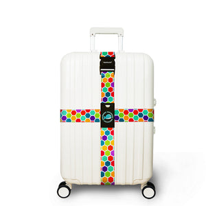 Honana Colorful Cross Luggage Strap Suitcase Belts Travel Tags Accessories Fit for 20~32" Suitcase"