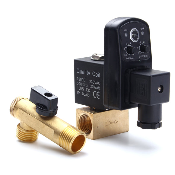 AC220V Automatic Electronic Timed Air Compressor Automatic 2-way Drain Valve