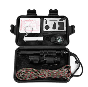 7 In 1 Multifunction Emergency Survival Kit Outdoor SOS Equipment Tool For Traveling Hiking Hunting